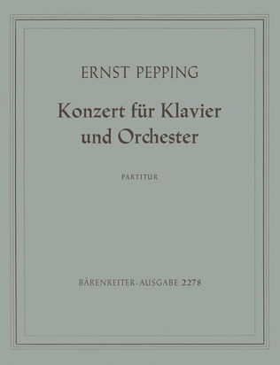 Book cover for Concerto for Piano and Orchestra