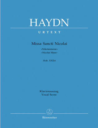 Book cover for Missa Sancti Nicolai Hob. XXII:6 'Nicolai Mass'