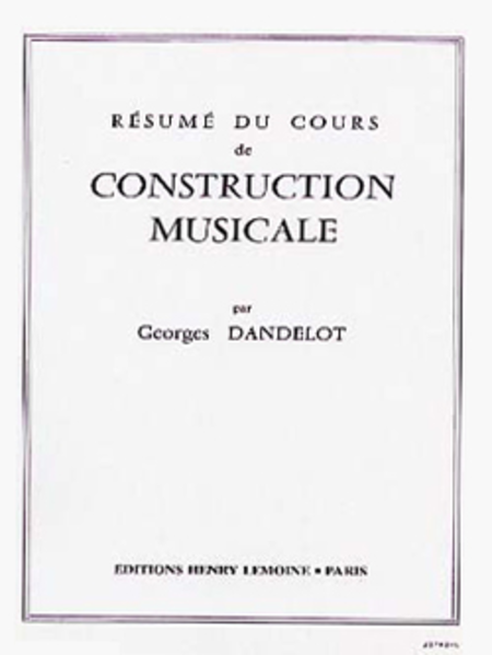 Resume cours construction musicale