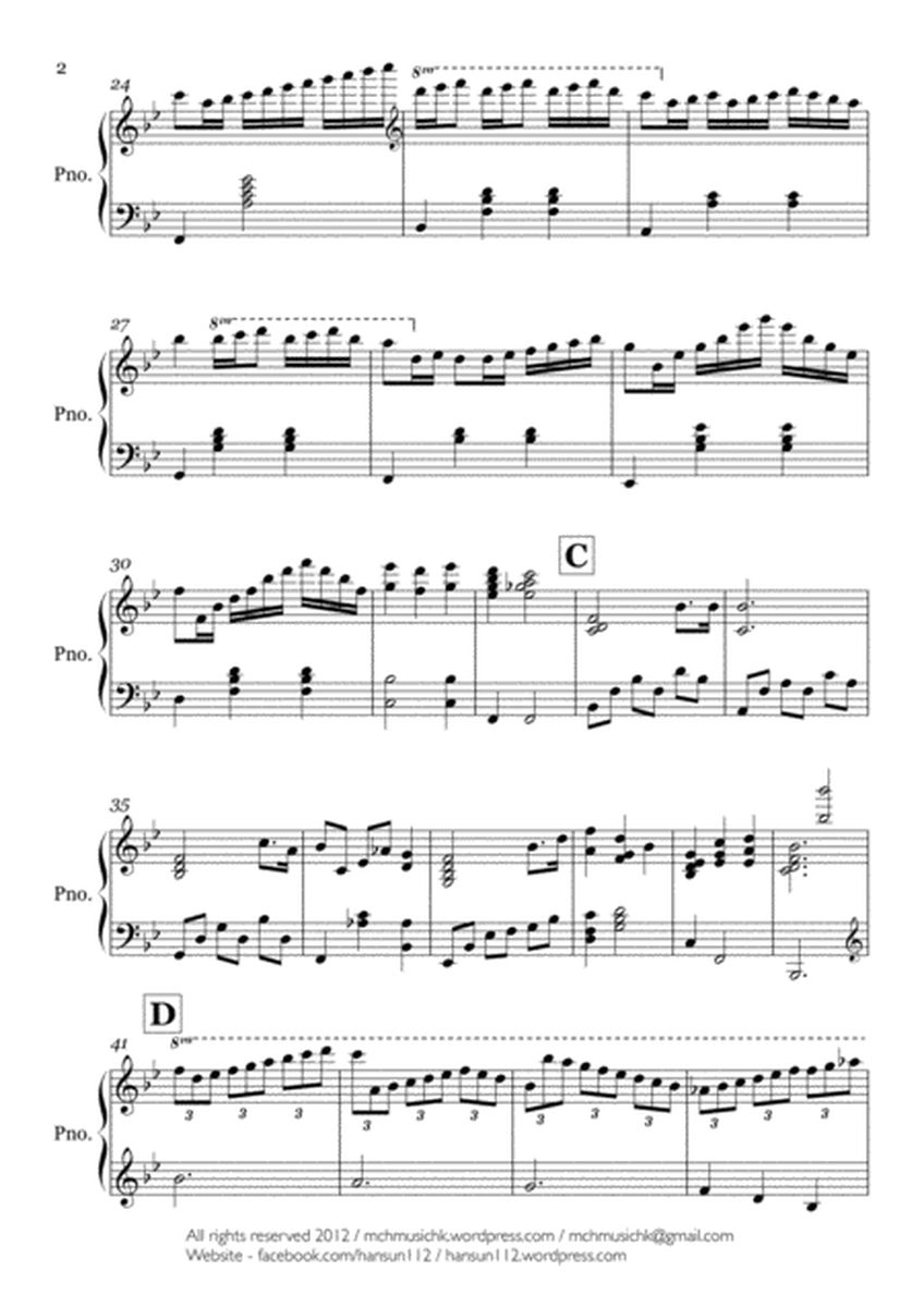 Canon in D x Bridal Chorus for Piano Solo - Newly arranged for Wedding! image number null