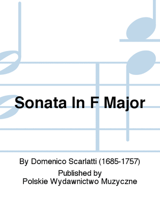 Book cover for Sonata In F Major