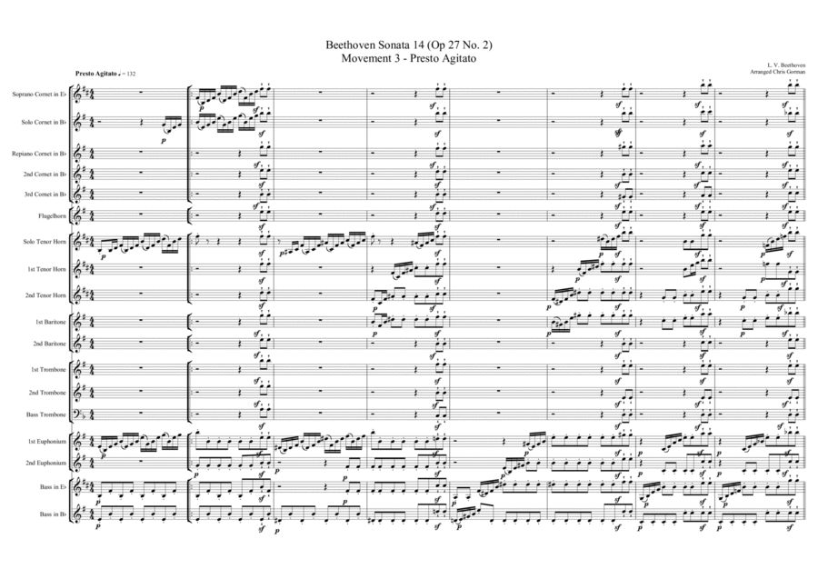 Beethoven Sonata 14 (Op 27 No. 2) Movement 3 - Presto Agitato image number null