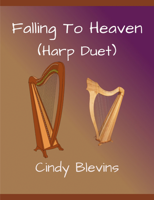 Book cover for Falling to Heaven, for Harp Duet