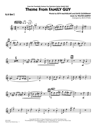 Book cover for Theme from Family Guy (arr. Rick Stitzel) - Alto Sax 2