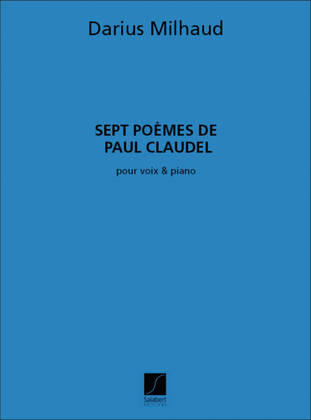 Book cover for 7 Poemes De Claudel Chant-Piano Recueil