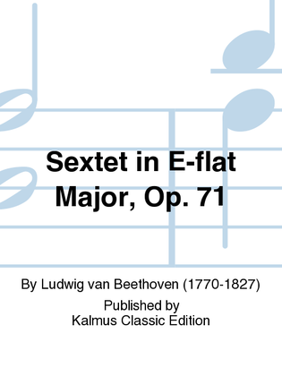Book cover for Sextet in E-flat Major, Op. 71
