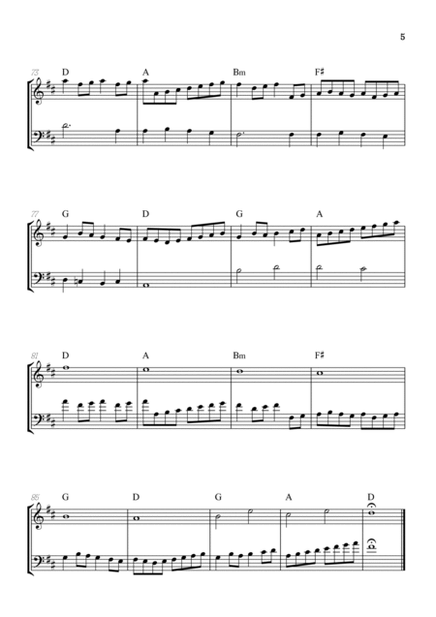 Pachelbel Canon in D • violin & cello duet sheet music [chords] image number null