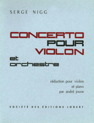 Book cover for Concerto Pour Violon