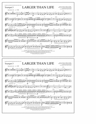 Book cover for Larger Than Life - Trumpet 3