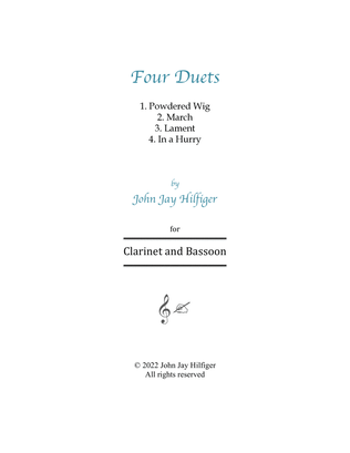 Book cover for Four Duets for Clarinet and Bassoon
