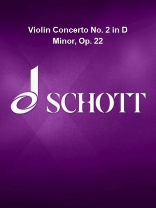 Book cover for Violin Concerto No. 2 in D Minor, Op. 22