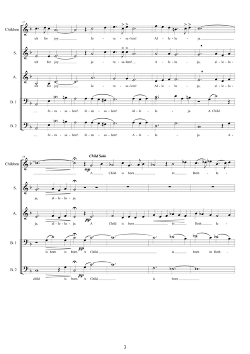A Child is born - Carol for Children and mixed choir a cappella image number null