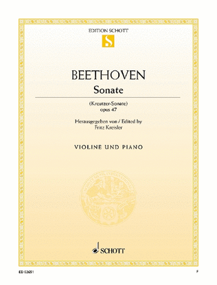 Book cover for Sonata A major, Op. 47