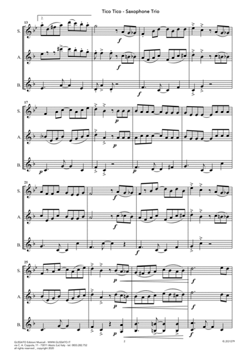 Tico Tico - flexible Sax Trio score & parts image number null