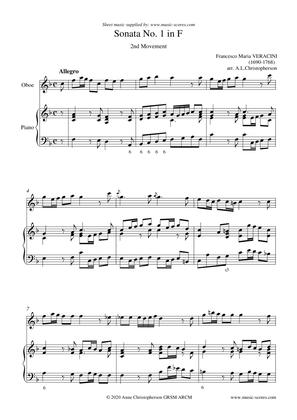 Book cover for Veracini Allegro - Oboe and Piano