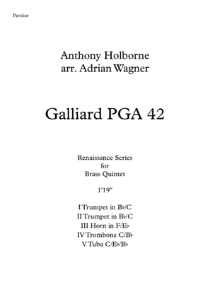 Book cover for Galliard PGA 42 (Anthony Holborne) Brass Quintet arr. Adrian Wagner