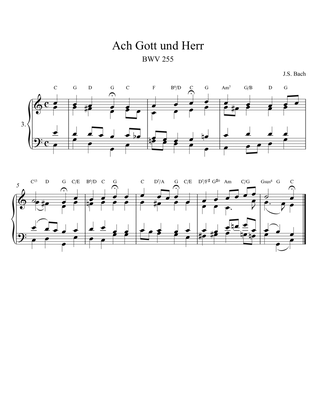 Book cover for Bach Choral 03 BWV 255 in C Major