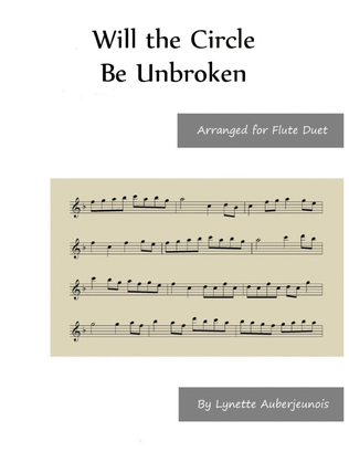 Book cover for Will the Circle Be Unbroken - Flute Duet