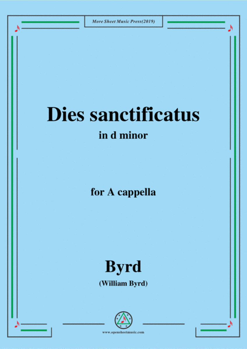 Byrd-Dies sanctificatus,in d minor,for A cappella image number null