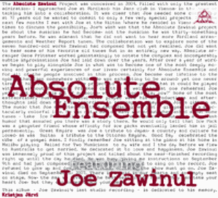 Absolute Ensemble feat. Joe Zawinul - Absolute Zawinul