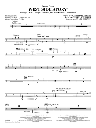 Book cover for Music from West Side Story (arr. Michael Sweeney) - Percussion 2