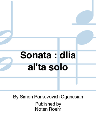 Book cover for Sonata