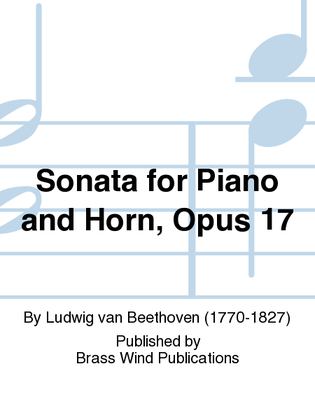 Book cover for Sonata for Piano and Horn, Opus 17
