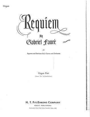 Book cover for Requiem (Complete Orchestration) - Organ