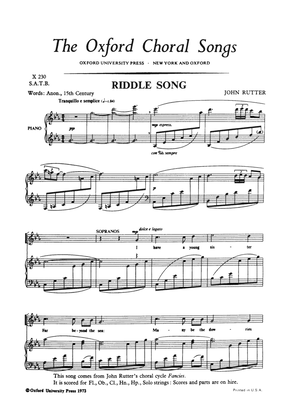 Book cover for Riddle Song