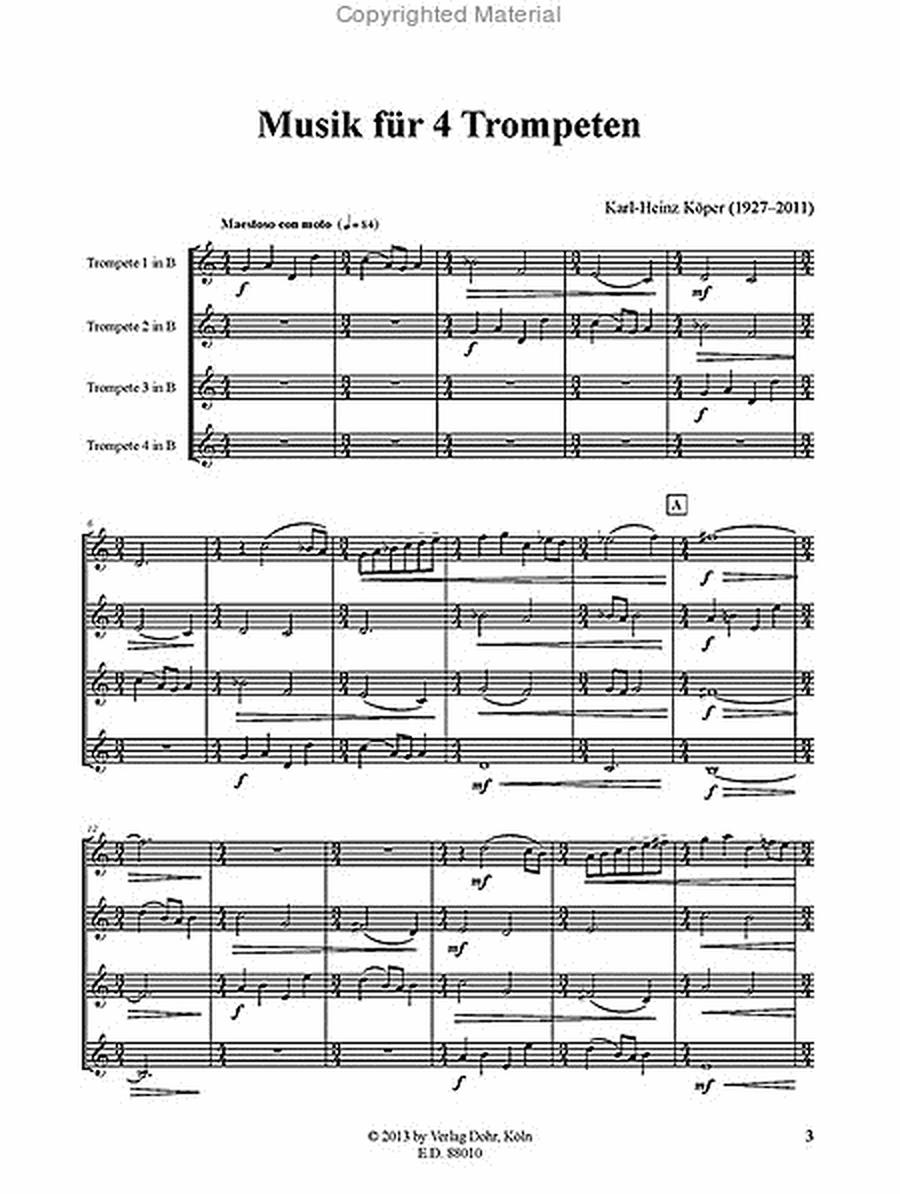 Musik für 4 Trompeten (1964)