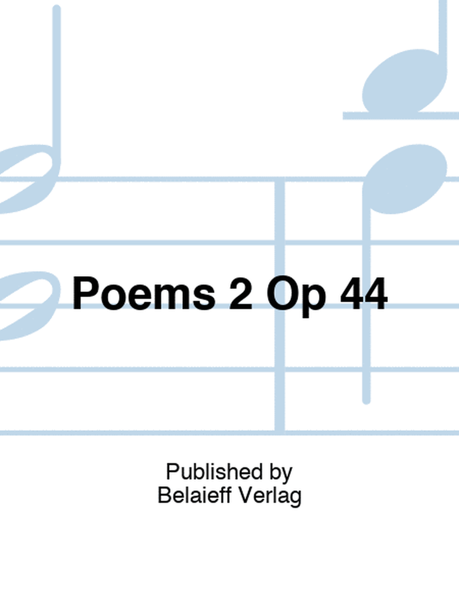 Scriabin - 2 Poems Op 44 For Piano