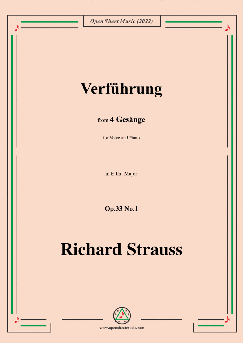 Richard Strauss-Verführung,in E flat Major,Op.33 No.1 image number null