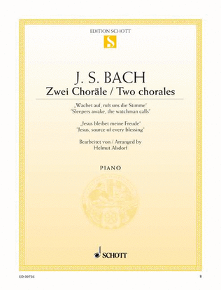 Book cover for 2 Chorales, BWV 140 and 147