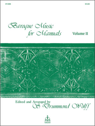 Book cover for Baroque Music for Manuals, Vol. II