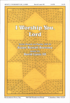 Book cover for I Worship You, Lord