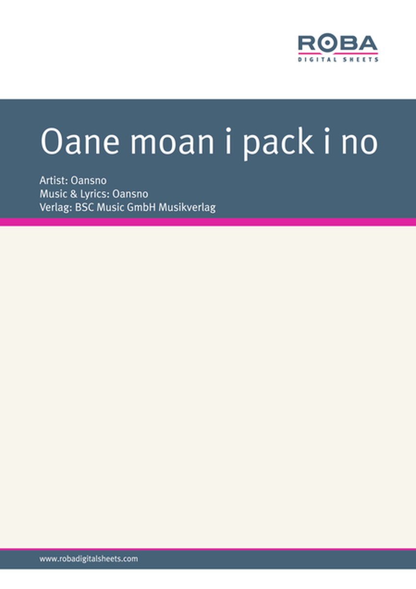 Oane moan i pack i no image number null