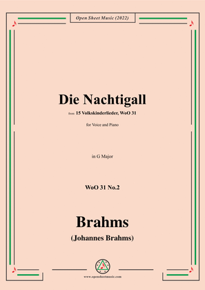 Brahms-Die Nachtigall (Sitzt a schons Vogerl aufm Danabaum),WoO 31 No.2