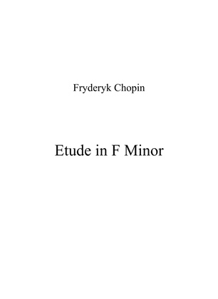 Book cover for Etude in F Minor
