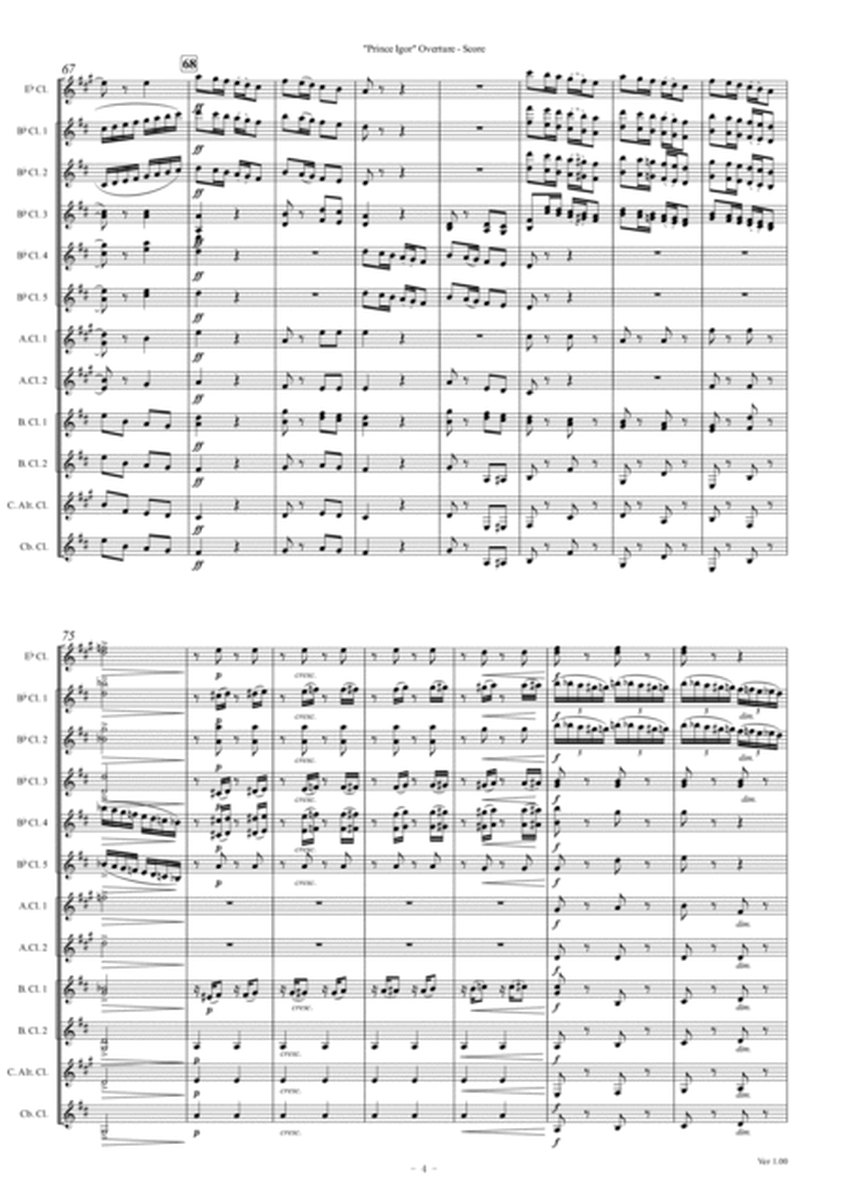 "Prince Igor" Overture / A.Borodin (for Clarinet Choir) image number null