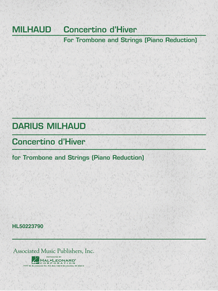 Book cover for Concertino d'Hiver - Trombone/Piano