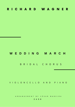 Wedding March (Bridal Chorus) - Cello and Piano (Full Score and Parts)
