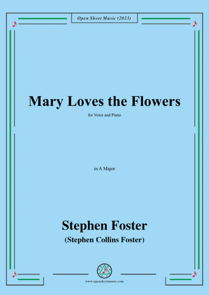 Book cover for S. Foster-Mary Loves the Flowers,in A Major