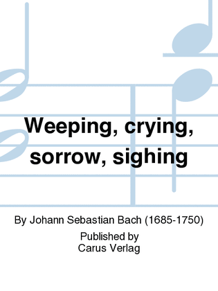 Book cover for Weeping, crying, sorrow, sighing (Weinen, Klagen, Sorgen, Zagen)