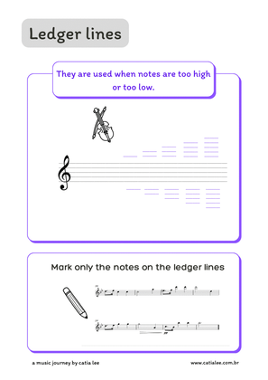 Book cover for Music Theory for Kids - Ledger lines