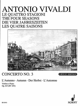 Book cover for Concerto Op. 8, No. 3 "Autumn"