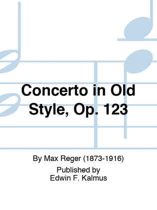 Book cover for Concerto in Old Style, Op. 123