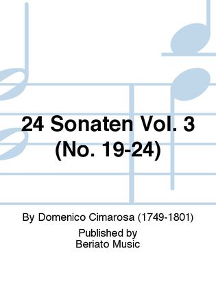 Book cover for 24 Sonaten Vol. 3 (No. 19-24)