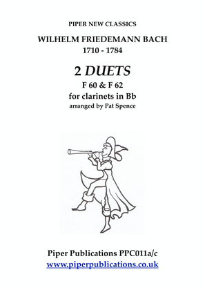 Book cover for W. F. BACH: 2 DUETS FOR CLARINETS