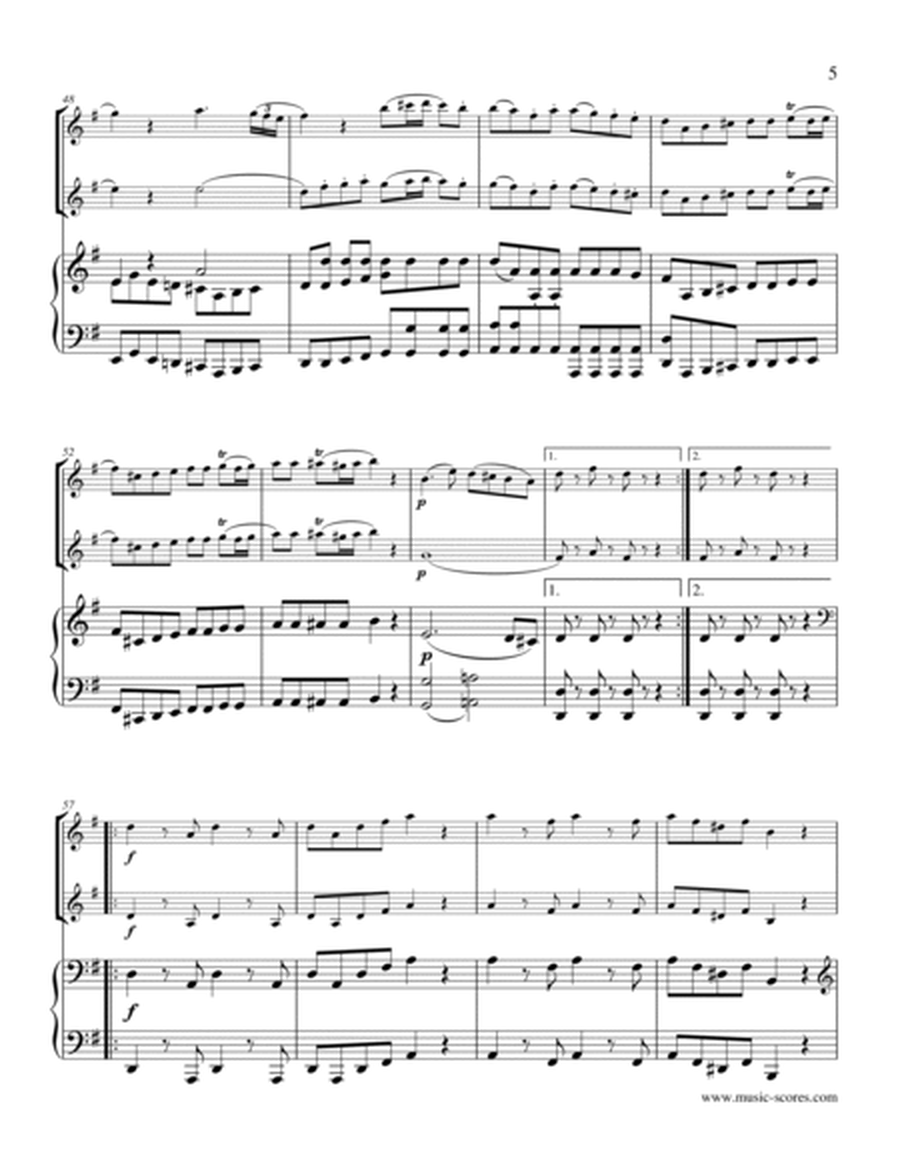Eine Kleine Nachtmusik - Allegro 1st movement - 2 Violins and Piano image number null