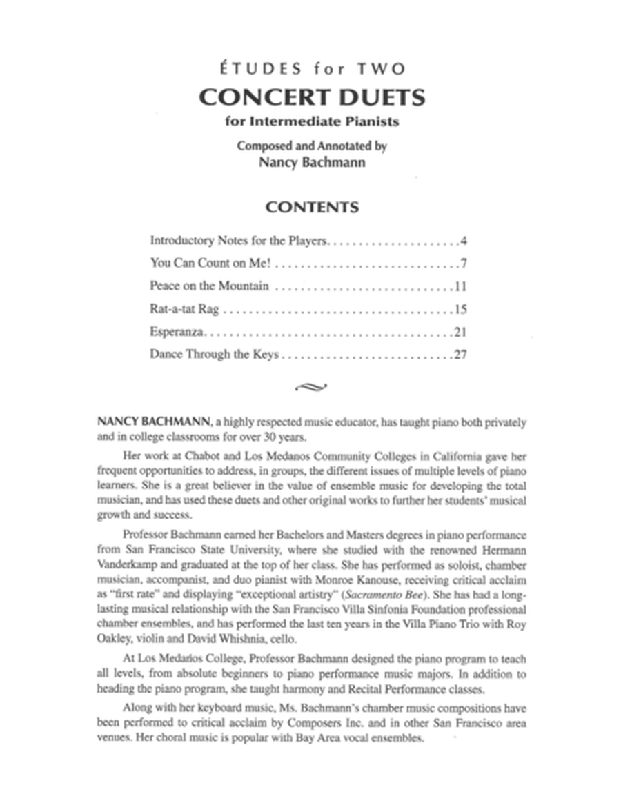 Etudes for Two - Concert Duets for Intermediate Pianists image number null